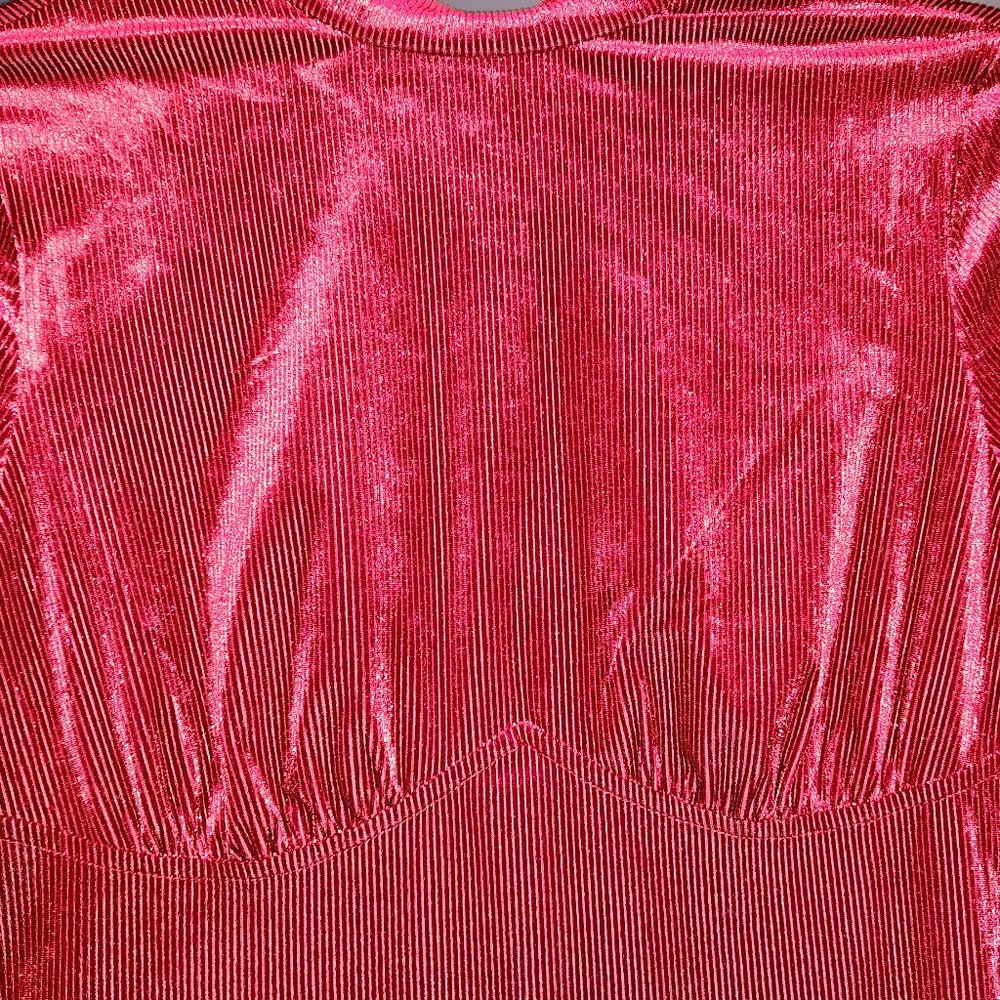 Port Red Velvet Rib Dress (Mini) - Picture 2 of 7